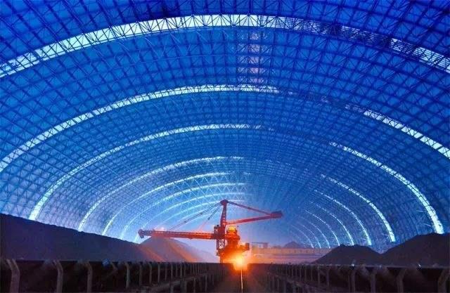 沅江亿优钢构工程师为您解析原料场封闭技术的特点和类型
